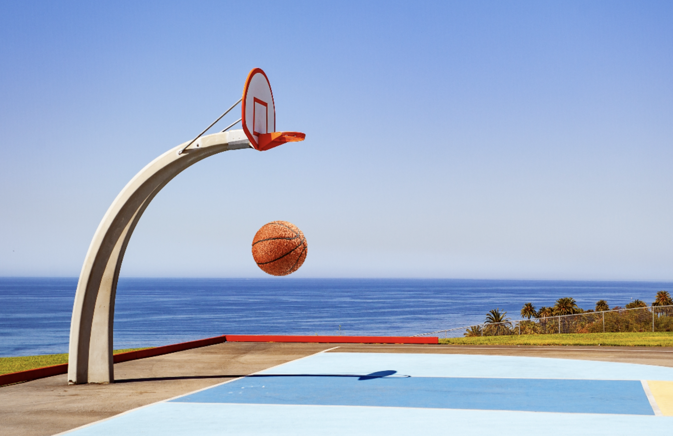 The ball is being continously shot to ensure that the gravity is at the best of it's ability.
