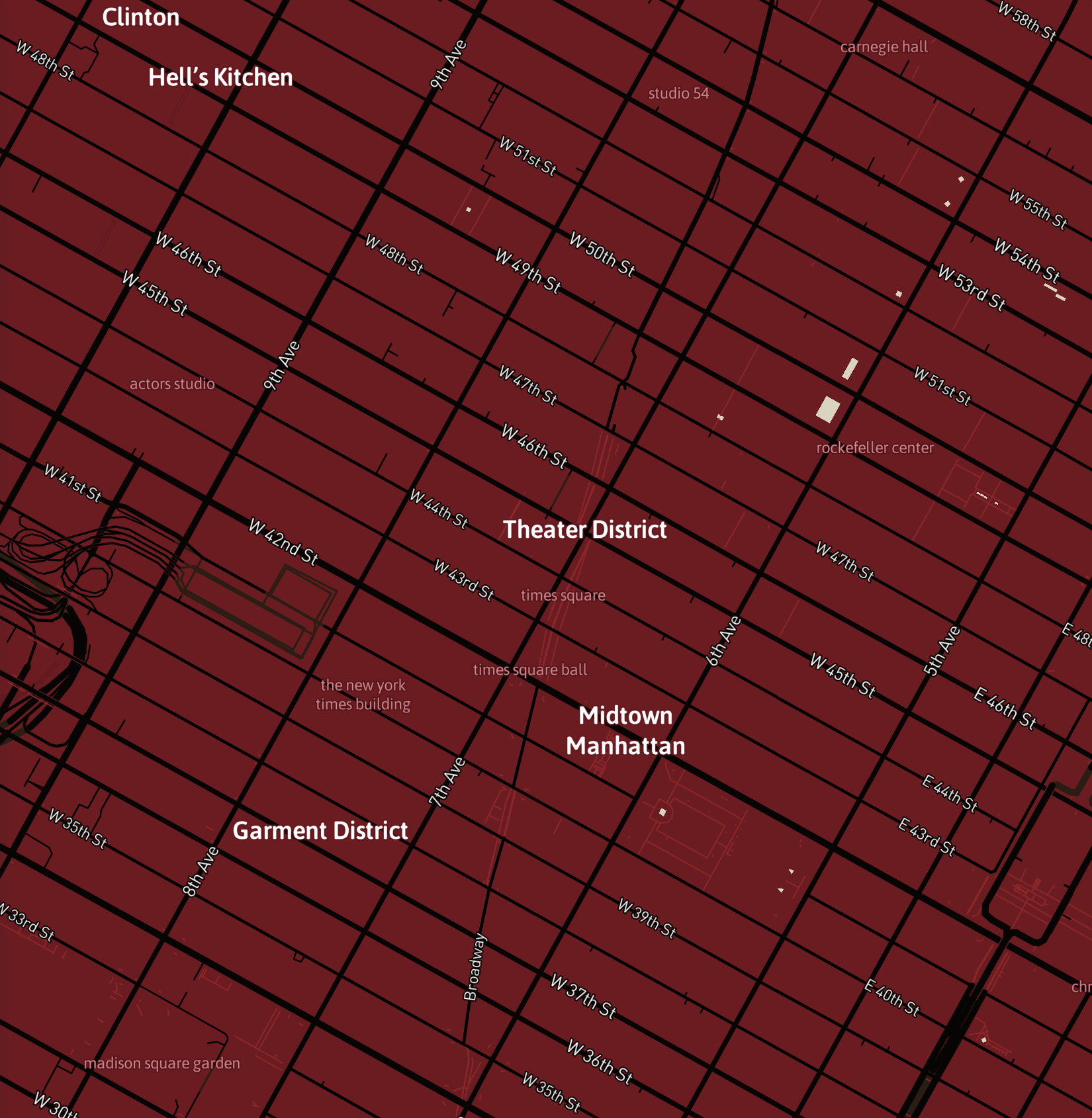 A screenshot of details explored in Mapbox.