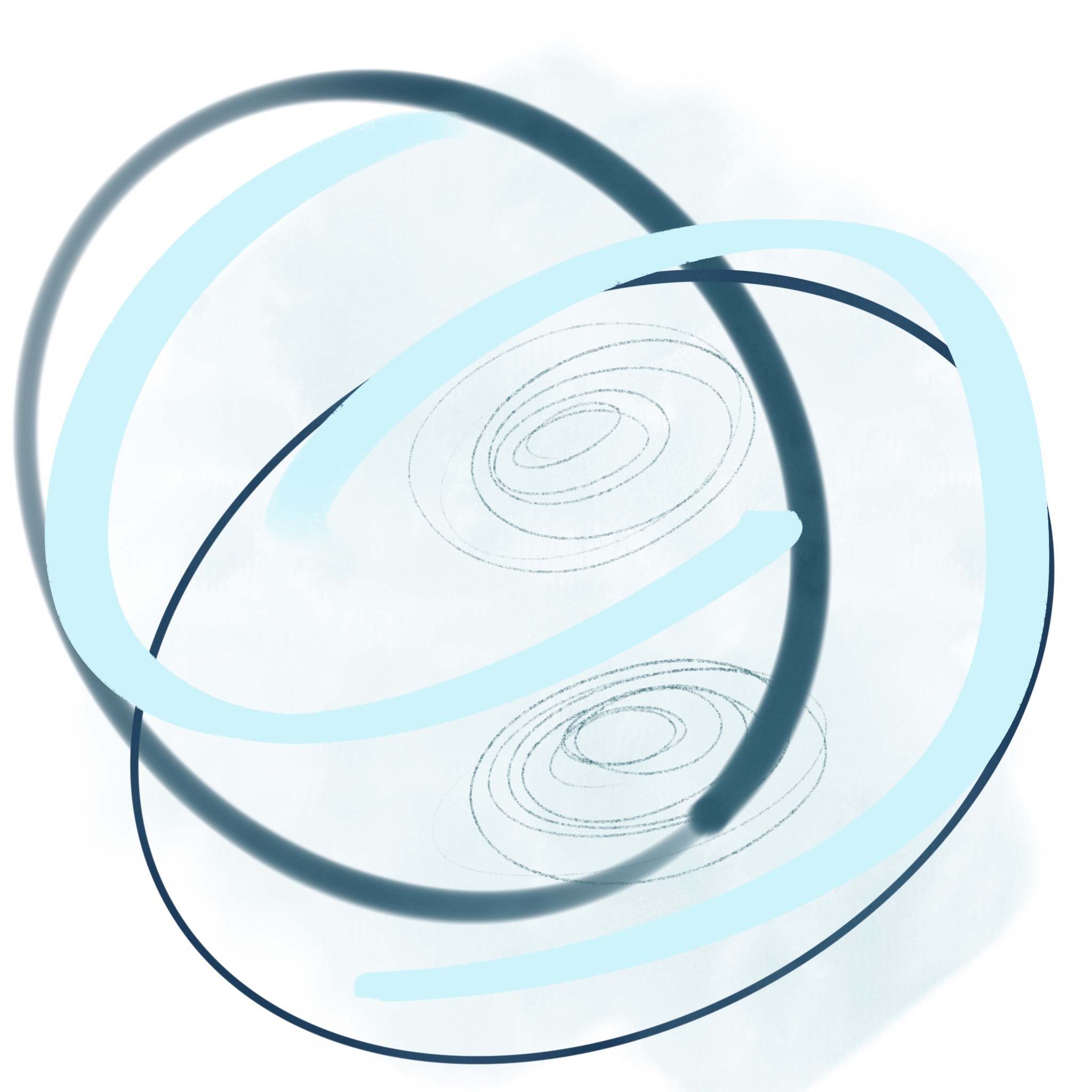 A design created based on the previous tutorials I made, exploring different shapes and colours. This one is blue with circular shapes.