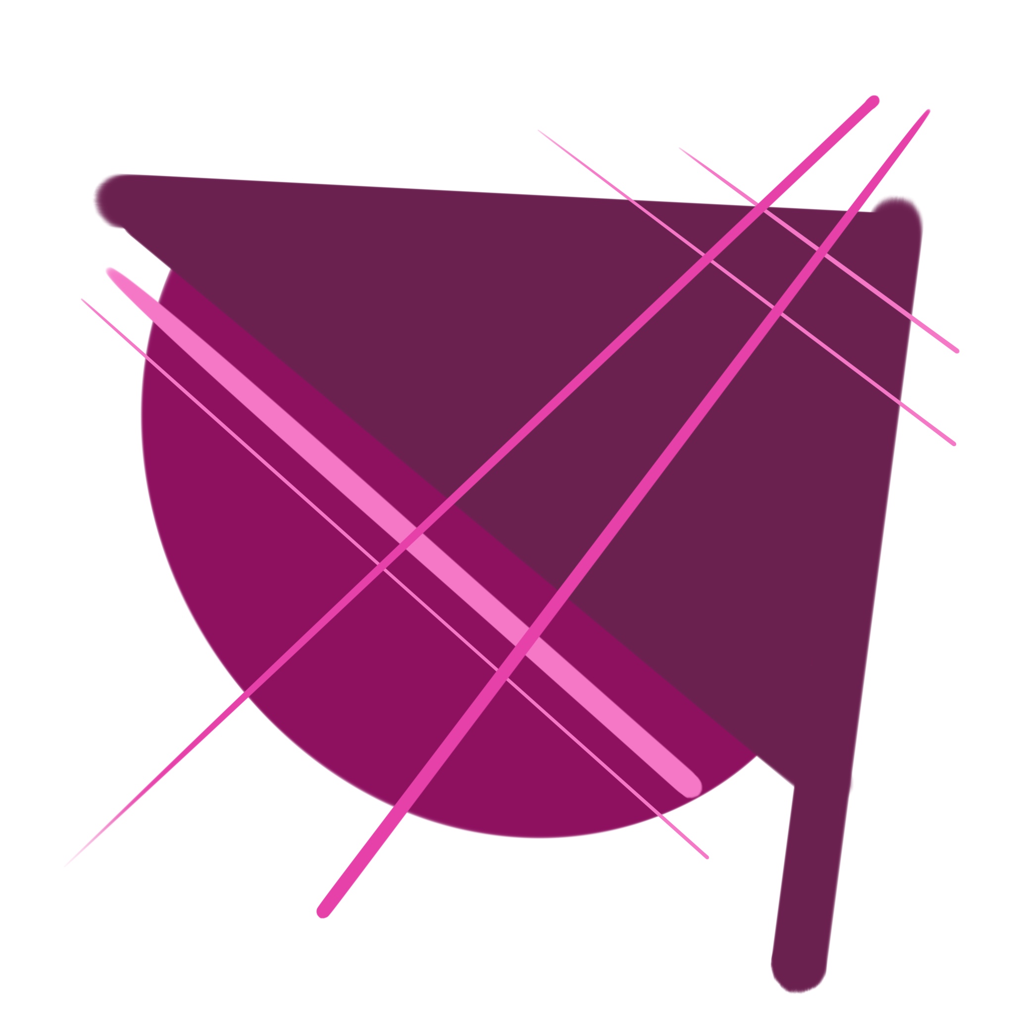 A design created based on the previous tutorials I made, exploring different shapes and colours. This one is deep purple and magenta with circular and triangular shapes, as well as varying sharp lines.