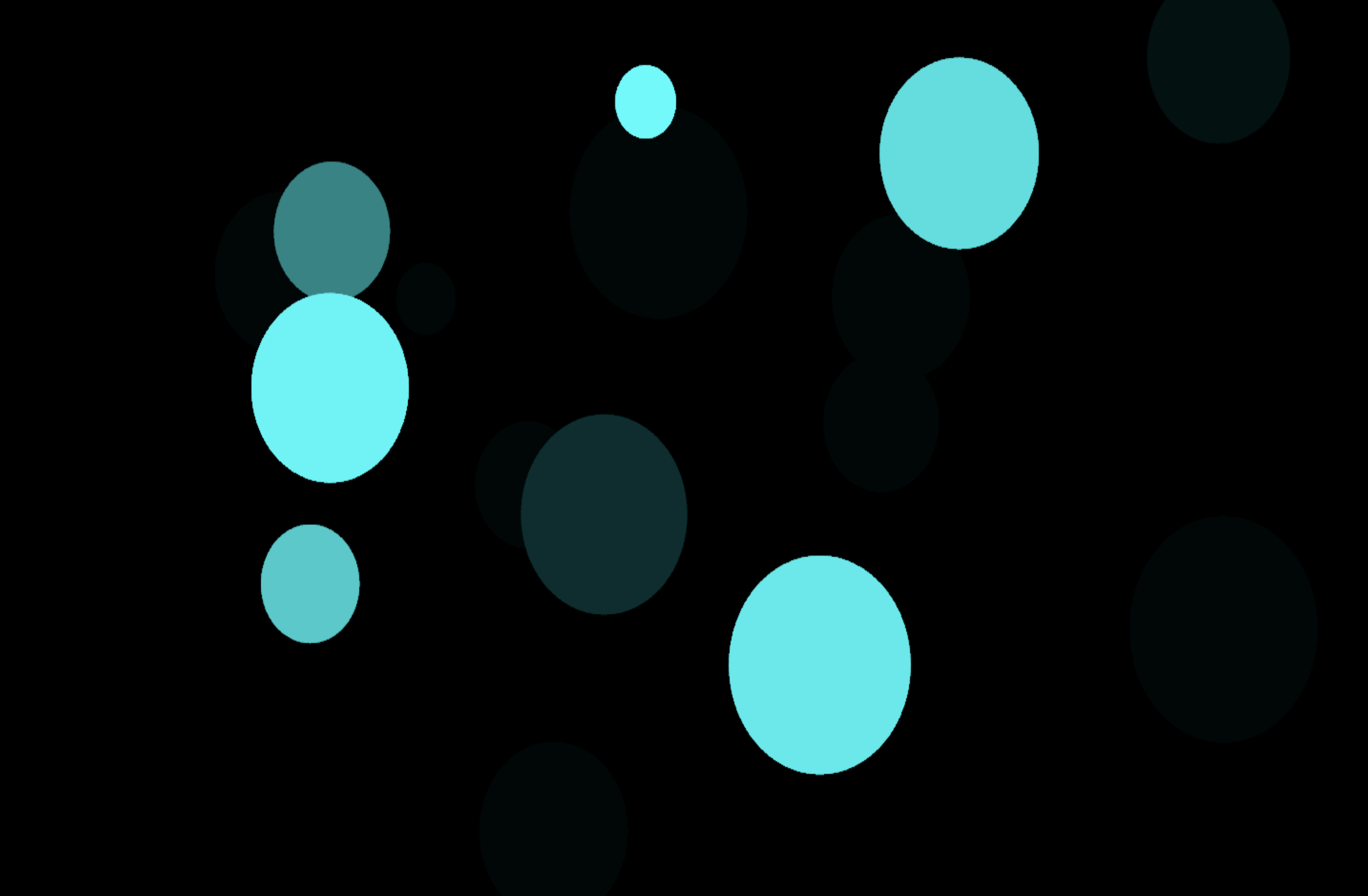 A screenshot of experimenting with the Makey Makey and modified Tutorial 2 codewith circles that appear upon clicking.
